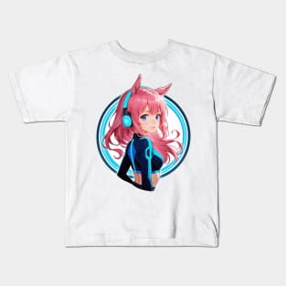 SciFi bunny girl Kids T-Shirt